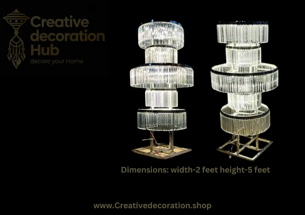Steel Metal Crystal Lighting Stand